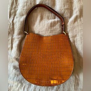 Loeffler Randall twisted ring leather hobo bag